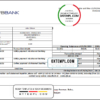 editable template, Azerbaijan AFB bank statement template in Word and PDF format, fully editable