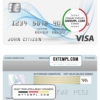 editable template, Azerbaijan AFB bank visa card template in PSD format, fully editable