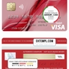 editable template, Bahamas First Caribbean bank visa debit card template in PSD format, fully editable