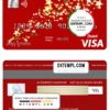 editable template, Bahamas Scotia bank visa debit card template in PSD format, fully editable