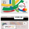 editable template, Barbados first Citizens bank mastercard template in PSD format, fully editable