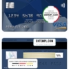 editable template, Belarus Paritet bank visa card template in PSD format, fully editable