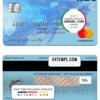 editable template, Belgium KBC bank mastercard template in PSD format, fully editable