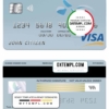 editable template, Belgium Keytrade bank visa card template in PSD format, fully editable