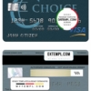 editable template, Belize Choice bank visa card template in PSD format, fully editable