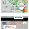 editable template, Belize State street bank mastercard template in PSD format, fully editable