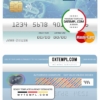 editable template, Benin Atlantique bank mastercard template in PSD format, fully editable