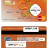 editable template, Bhutan Druk PNB bank mastercard template in PSD format, fully editable