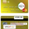 editable template, Bhutan T bank mastercard template in PSD format, fully editable