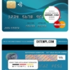 editable template, Bolivia Credito bank mastercard template in PSD format, fully editable