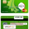 editable template, Bolivia Ganadero bank mastercard template in PSD format, fully editable