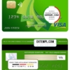 editable template, Bolivia Ganadero bank visa card template in PSD format, fully editable