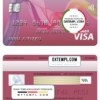editable template, Bosnia and Herzegovina Addiko bank visa card template in PSD format, fully editable