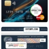 editable template, Botswana Savings bank mastercard template in PSD format, fully editable