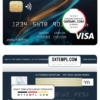editable template, Botswana Savings bank visa card template in PSD format, fully editable