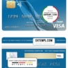 editable template, Brazil Votorantim bank visa credit card template in PSD format, fully editable