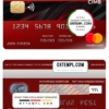 editable template, Brunei CIMB bank mastercard credit card template in PSD format, fully editable