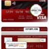 editable template, Brunei CIMB Bank visa credit card template in PSD format, fully editable