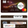 editable template, Bulgaria Post Bank mastercard credit card template in PSD format, fully editable