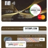 editable template, Bulgaria United Bank mastercard credit card template in PSD format, fully editable