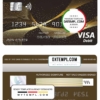 editable template, Bulgaria United Bank visa credit card template in PSD format, fully editable