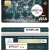 editable template, Burkina Faso Atlantique bank visa credit card template in PSD format