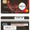 editable template, Burkina Faso United bank for Africa mastercard credit card template in PSD format