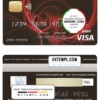 editable template, Burkina Faso United bank for Africa visa credit card template in PSD format, fully editable