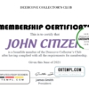 editable template, USA Club Membership certificate template in Word and PDF format