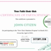 editable template, USA Choir Certificate of Participation template in Word and PDF format