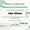 editable template, USA Participation certificate template in Word and PDF format