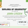 editable template, USA Diploma certificate template in Word and PDF format
