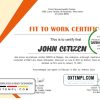 editable template, USA Medical Fitness certificate template in Word and PDF format