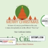 editable template, USA Christmas Gift certificate template in Word and PDF format