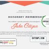 editable template, USA Honorary certificate template in Word and PDF format