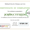 editable template, USA Graduation certificate template in Word and PDF format