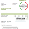 editable template, USA Georgetown Academy invoice template in Word and PDF format, fully editable