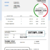 editable template, USA Prestige Services invoice template in Word and PDF format, fully editable