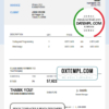 editable template, USA Unist invoice template in Word and PDF format, fully editable