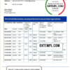 editable template, Afghanistan Da Afghanistan Bank (DAB) bank statement template in Word and PDF format