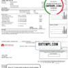 editable template, USA Michigan Gas Utilities utility bill template in Word and PDF format