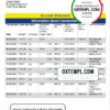 editable template, Albania Credins Bank statement template in Word and PDF format