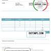 editable template, USA Craft Co. invoice template in Word and PDF format, fully editable
