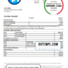 editable template, Algeria Banque extérieure d'Algérie bank statement template in Word and PDF format