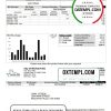 editable template, USA The City of Wichita Falls Utility bill template in Word and PDF format