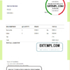 editable template, USA Lifeline Corporation invoice template in Word and PDF format, fully editable, version 1