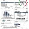 editable template, USA City of Missoula utility bill template in Word and PDF format