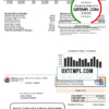 editable template, USA Hillsborough County utility bill template in Word and PDF format