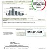 editable template, USA Arizona Avra Water utility bill template in Word and PDF format