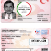 editable template, Turkey residence permit document template in PSD format, fully editable